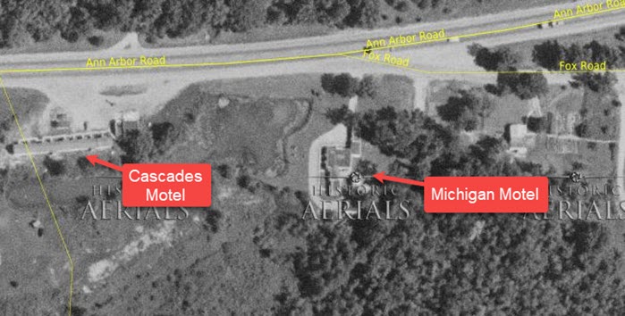 Cascades Motel - 1956 Aerial